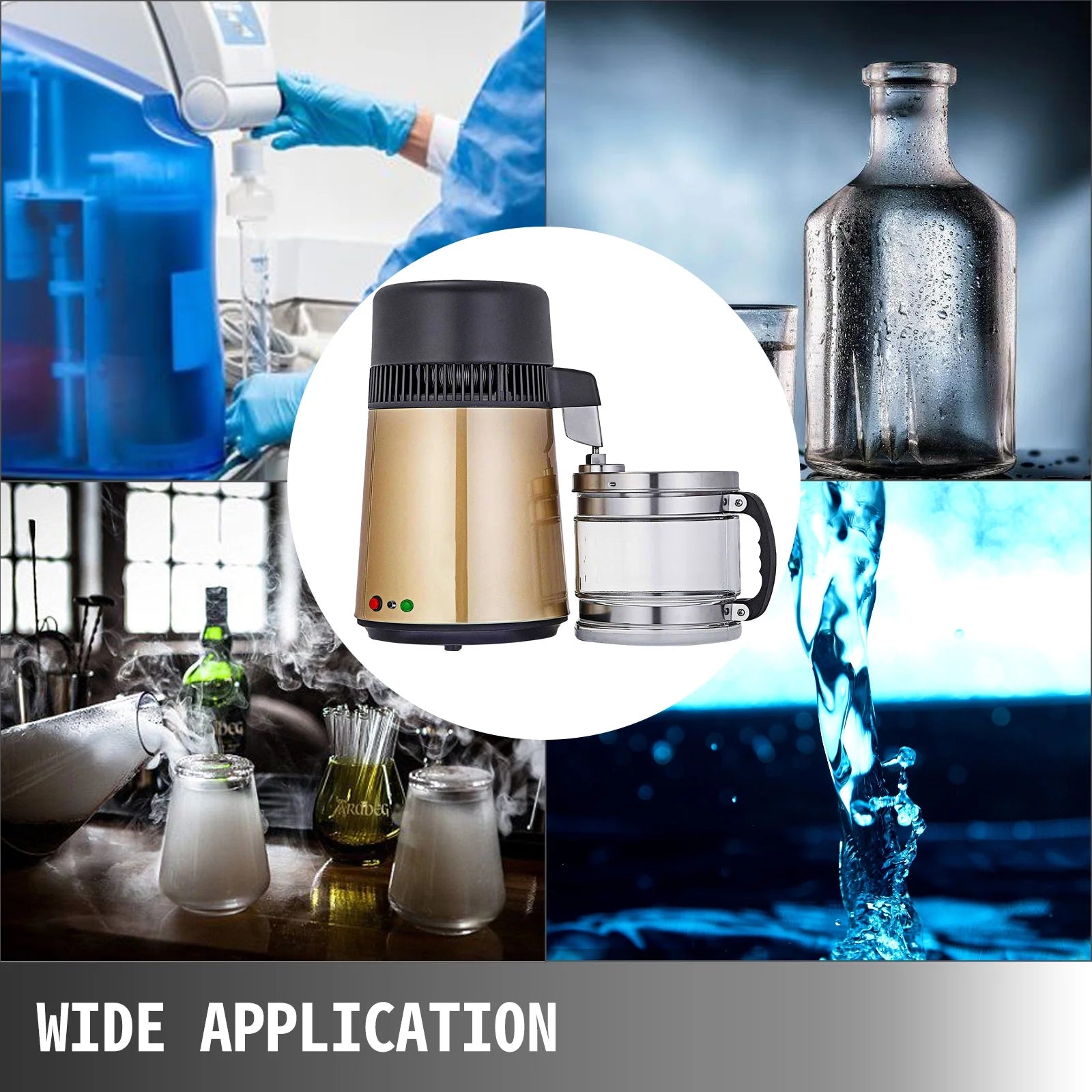 Countertop Water Distiller Machine 1.1 Gal Stainless Steel Purifier H1010