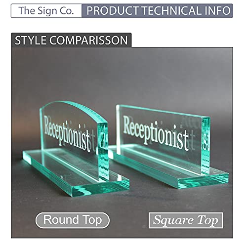 Acrylic Desk Name Plate, Personalized Round Top N83953